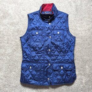 Banana Republic Size Small Navy Blue Equestrian Classic Quilted Lightweight Vest